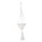 29.5" Natural White Macramé Hanging Cone Basket by Ashland®